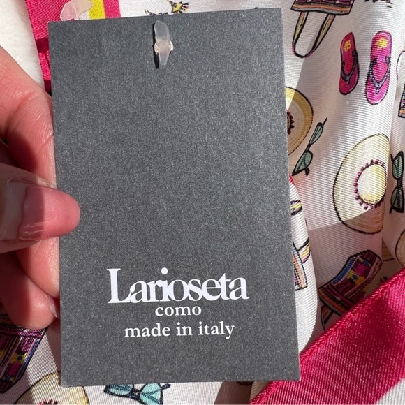 NWT ITALIAN SILK SCARF MADE IN COMO - Picture 7 of 7